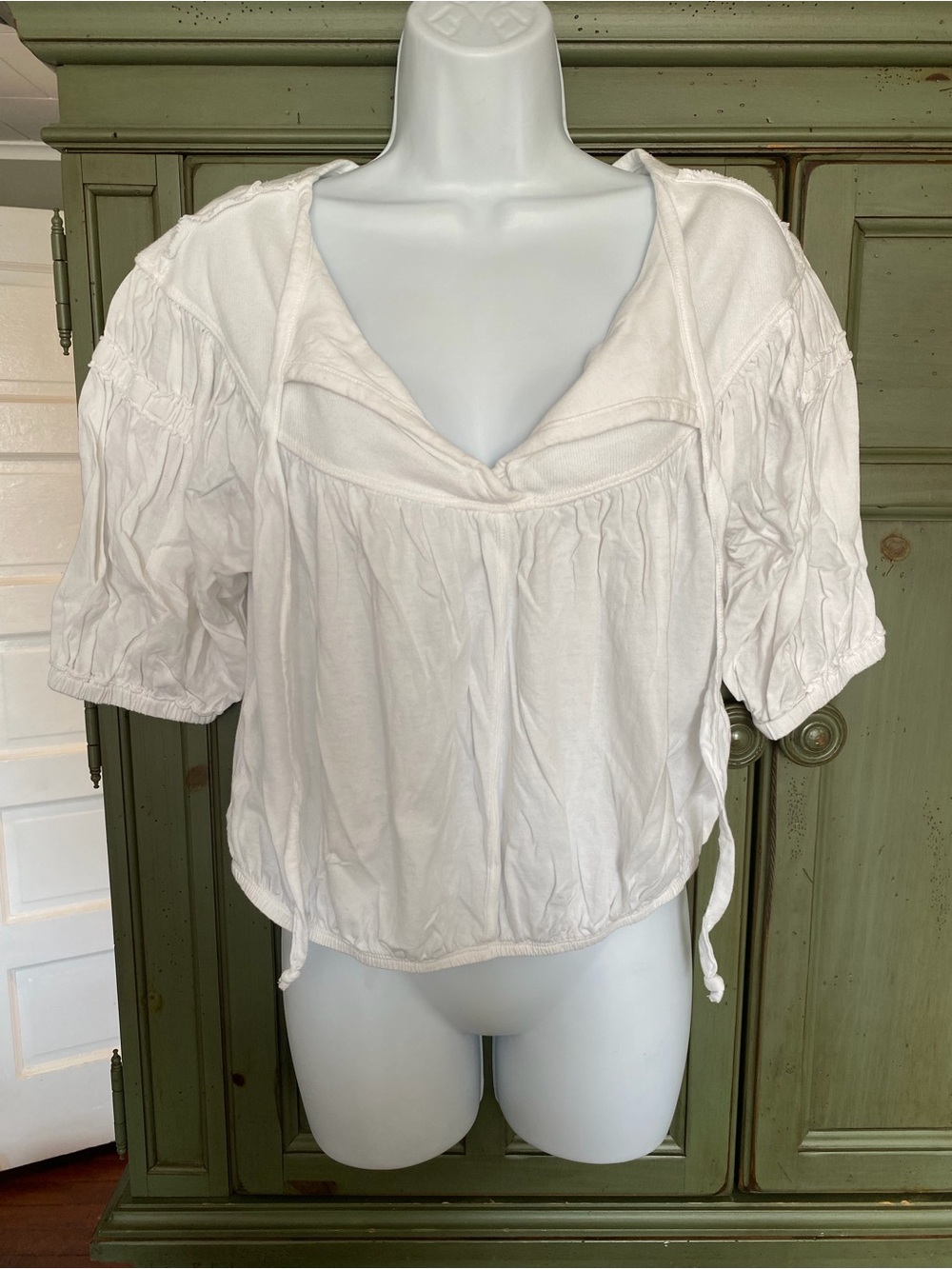 We The Free White Peasant Tunic Top